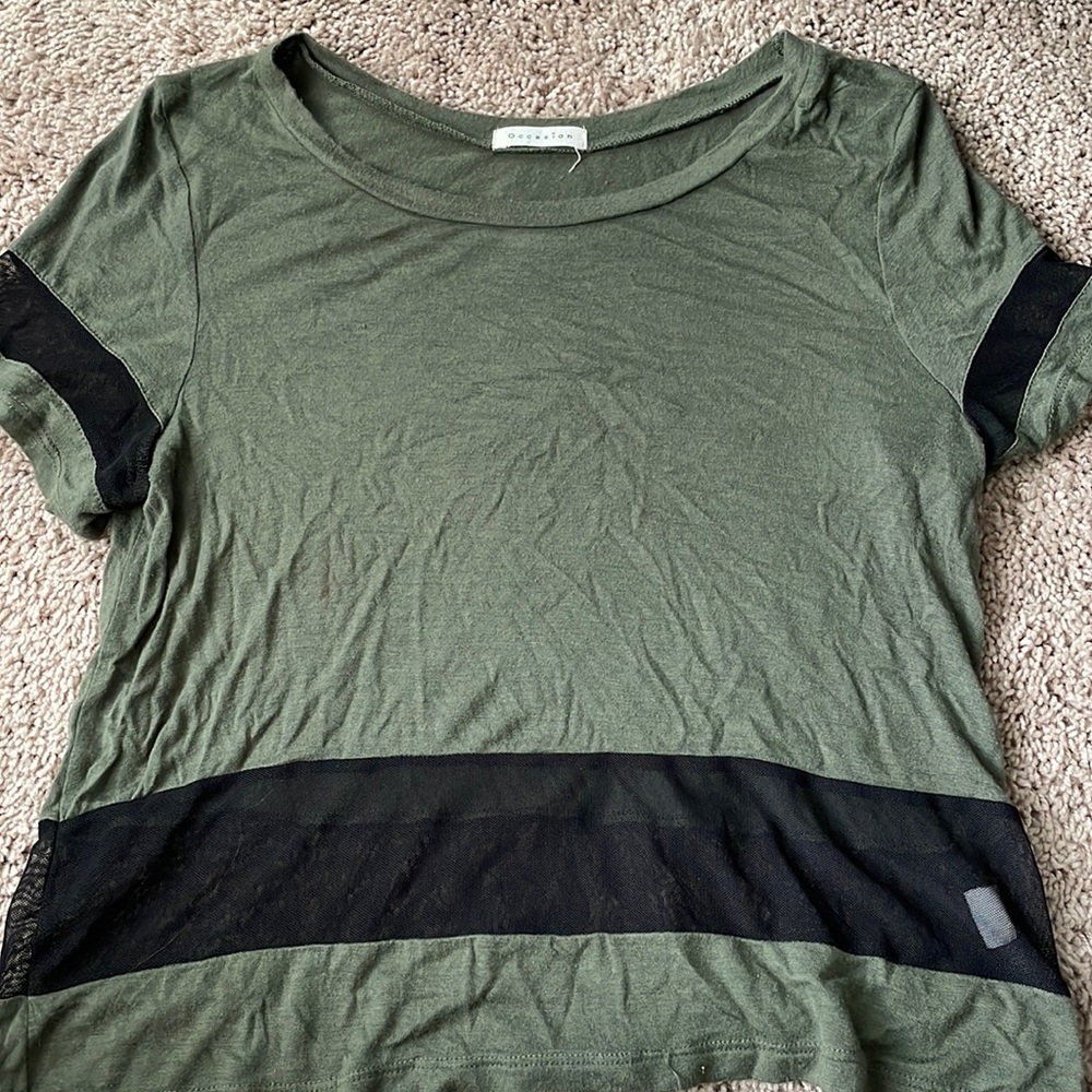 Super soft crop airy shirt